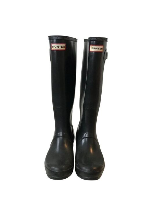 Hunter Shoes - Hunter Black Original Gloss Tall Boots Size 7